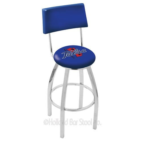 Holland Bar Stool College Logo Swivel Bar Stool with Back