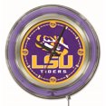 thumbnail image 1 of LSU Tigers 15" Neon Clock, 1 of 7