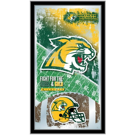 Holland Bar Stool Northern Michigan 15" x 26" Football Mirror