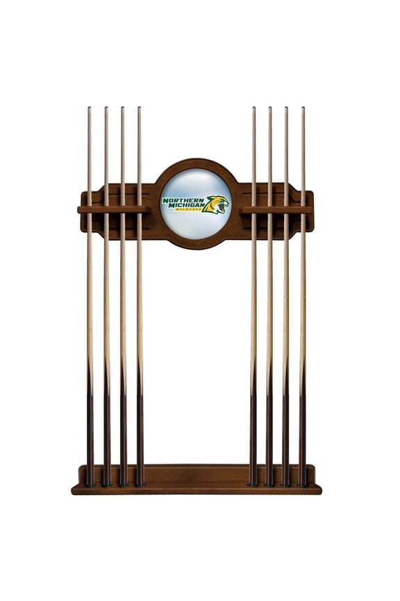 Northern Michigan Wildcats Eight Stick Pool Cue Rack - Chardonnay