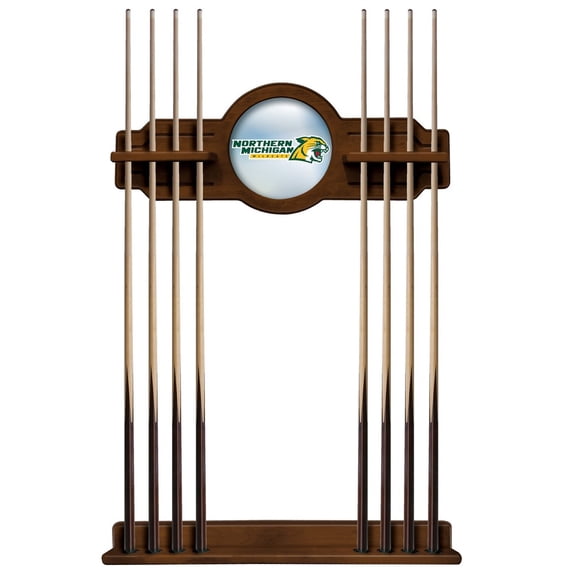Northern Michigan Wildcats Eight Stick Pool Cue Rack - Chardonnay