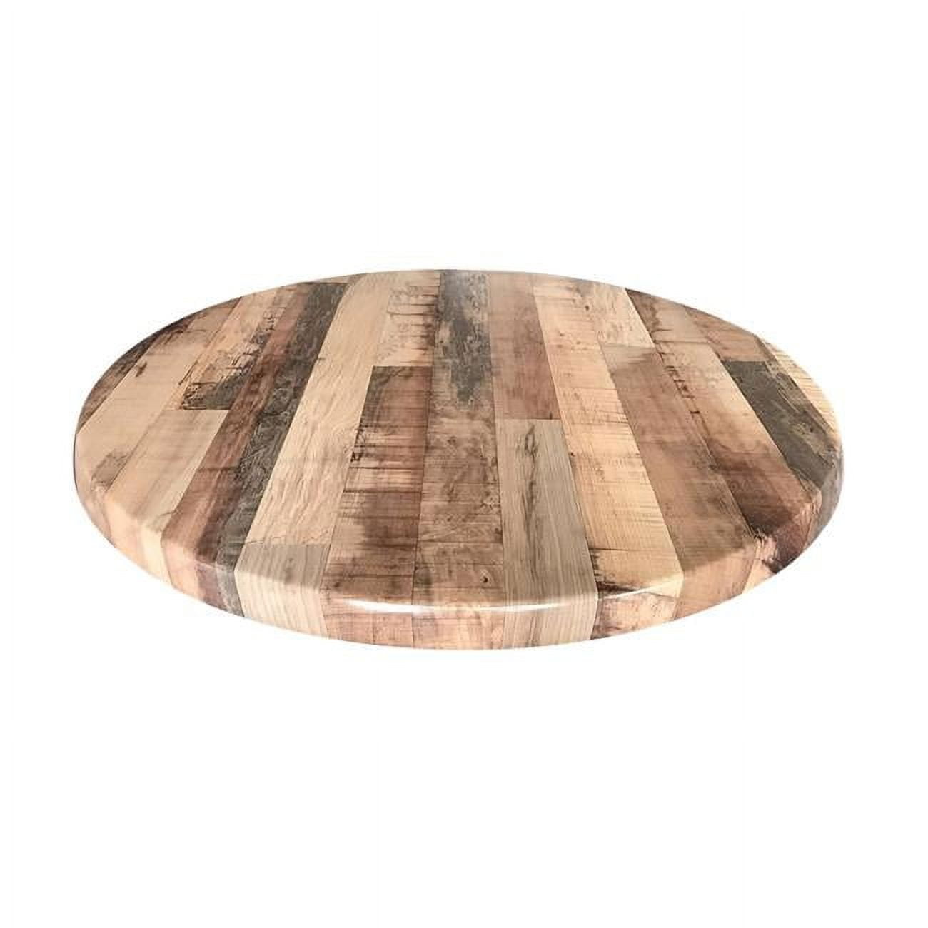 Rustic Brown 36" Round Weatherproof Indoor/Outdoor Table Top