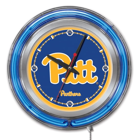 Pittsburgh Panthers Neon Clock