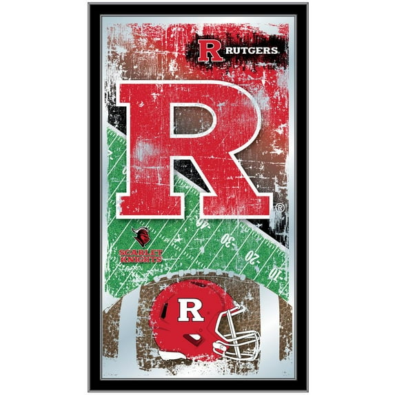 Holland Bar Stool Rutgers 15" x 26" Football Mirror
