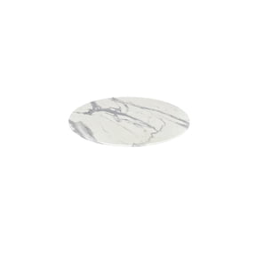 Holland Bar Stool Scratch and Heat Resistant Marble Table Top, 32" Diameter Round, White Marble