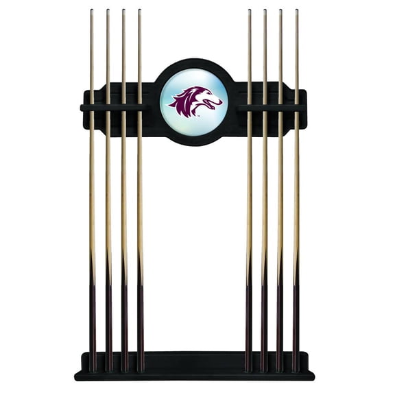 Southern Illinois Salukis Eight Stick Pool Cue Rack - Black