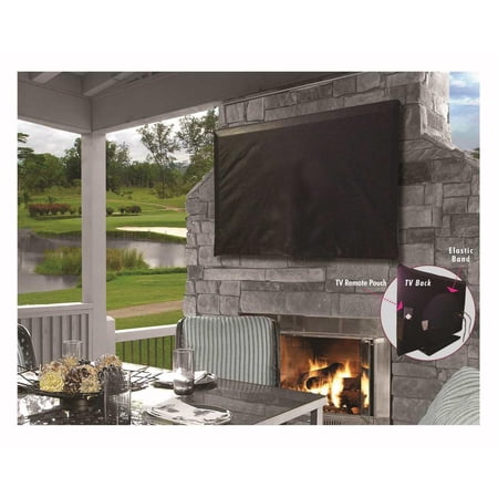 Holland Bar Stool TV40BK Plain Black Vinyl TV Cover, Black