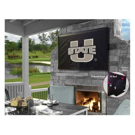 Holland Bar Stool TV50UtahSt Utah State University Vinyl TV Cover, Black