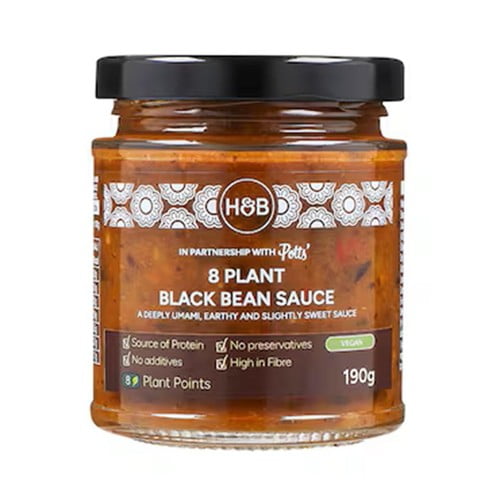 Holland & Barrett 8 Plant Black Bean Stir Fry Sauce 190g, British Import (Pack of 2)