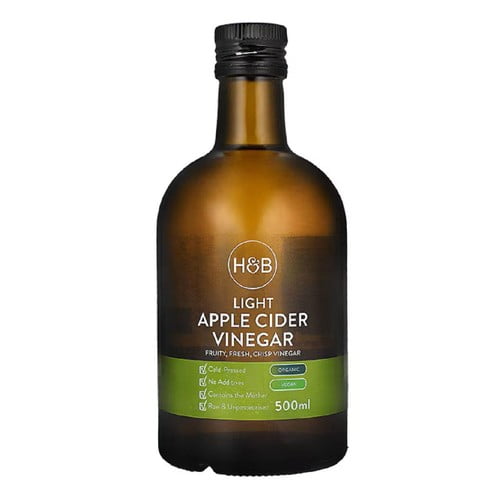 Holland & Barrett Light Apple Cider Vinegar 500ml, British Import (Pack of 2)