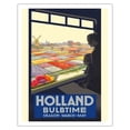 thumbnail image 1 of Holland - Bulb Time - Tulip Season March-May - Vintage Railroad Travel Poster by E.G. c.1920s - Fine Art Matte Paper Print (Unframed) 11x14in, 1 of 4