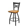 thumbnail image 1 of Holland Catalina XL 25" Counter Stool - Black/Medium Oak Seat, 1 of 2