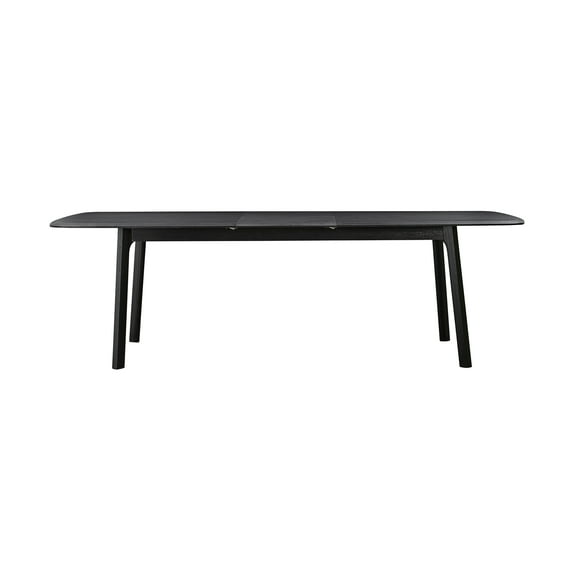 Holland Extendable Rectangle 98" Dining Table in Black Brushed Oak