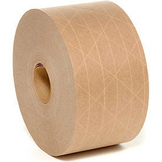 Holland Heavy-Duty Reinforced Water Activated Kraft Tape 3" x 375' Tan, Lot of 8