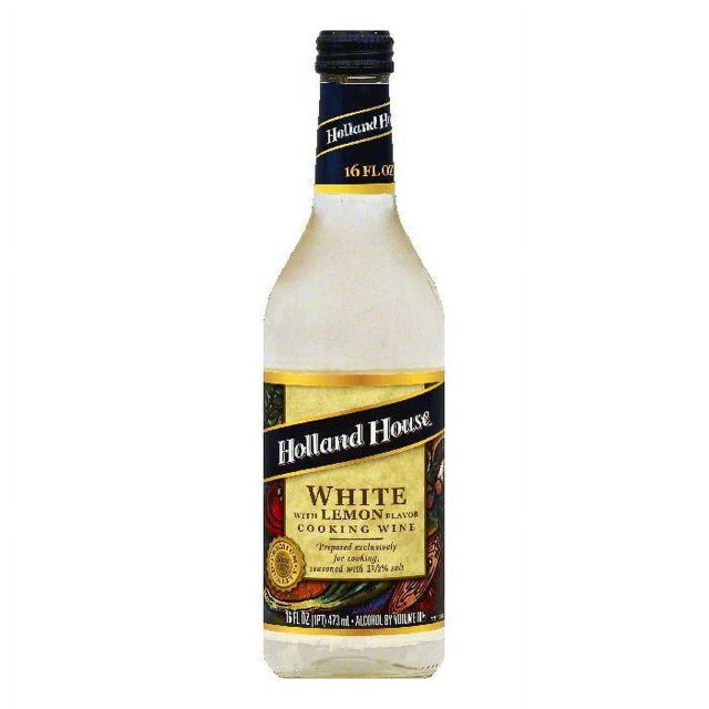 Holland House White Cooking Wine with Lemon Flavor, 16 OZ (Pack of 6