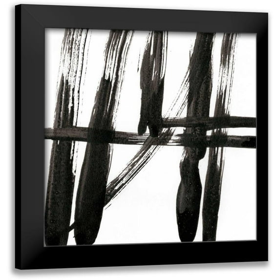 Holland, J. 15x15 Black Modern Framed Museum Art Print Titled - Linear Expression IV