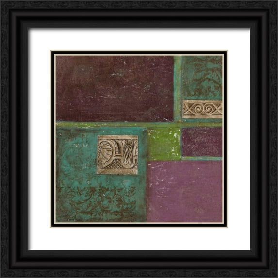 Holland, J. 15x15 Black Ornate Wood Framed with Double Matting Museum Art Print Titled - Abstract Details II