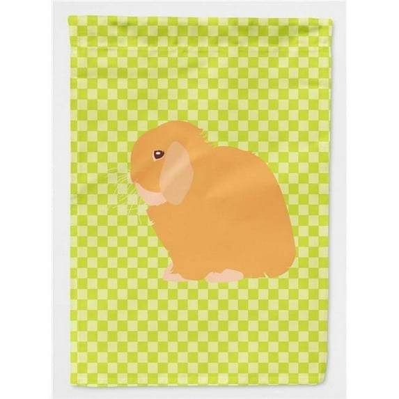 Holland Lop Rabbit Green Flag Canvas House