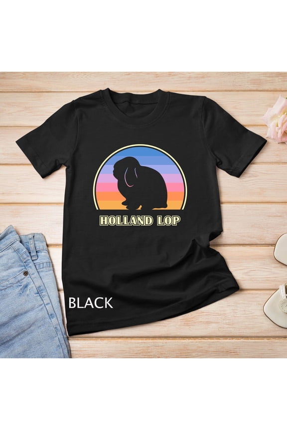 Holland Lop Rabbit Vintage Sunset T-Shirt