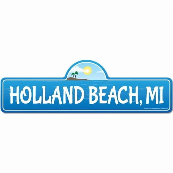 Holland, MI Michigan Beach Street Sign