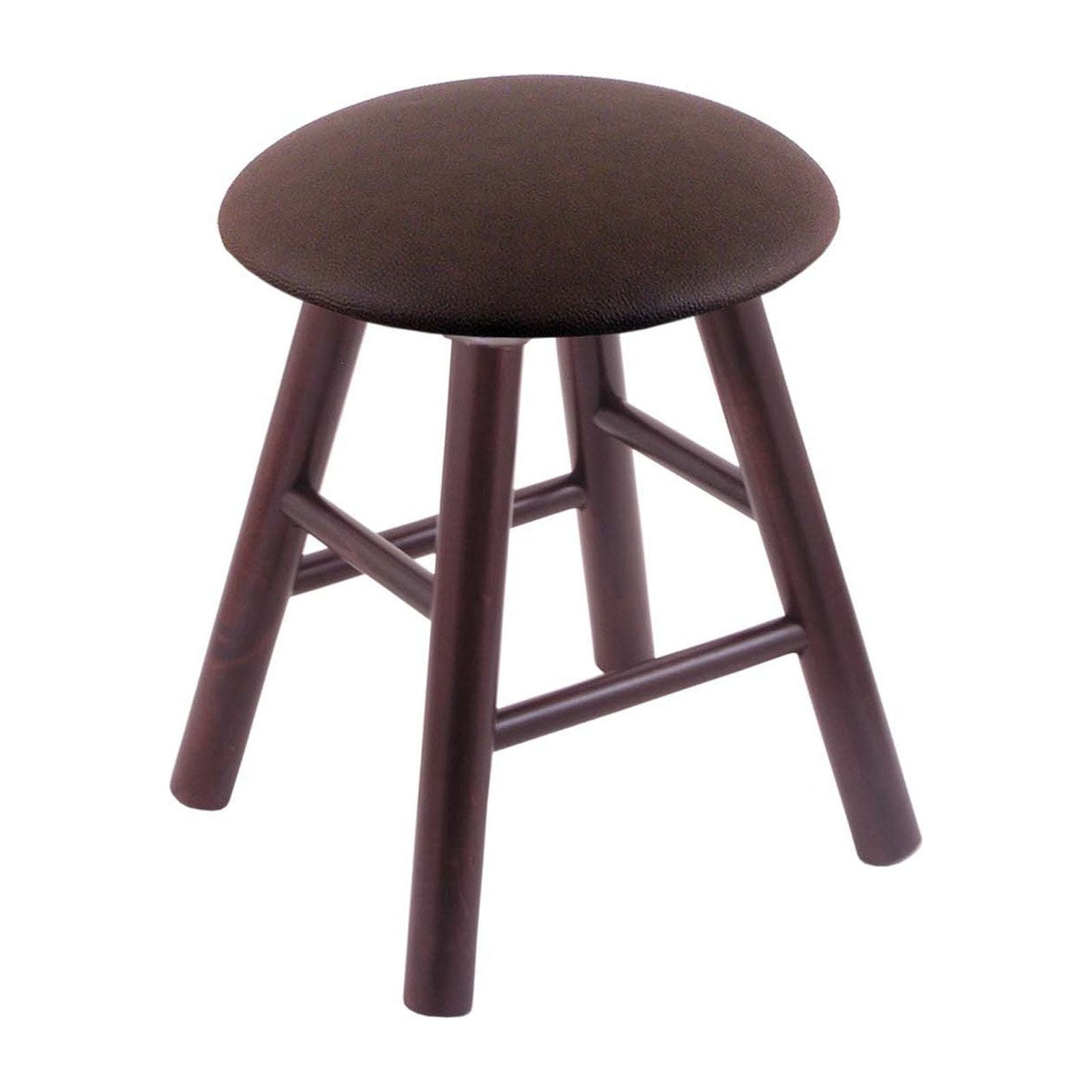 Maple Rein Coffee Cushioned Swivel Vanity Stool with Stoutmeister Base