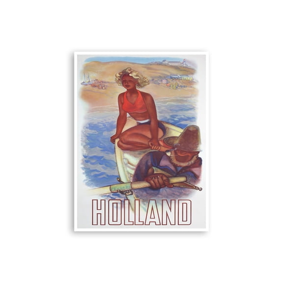 Holland Netherlands Travel Poster, Unframed Paper Poster 8x10in