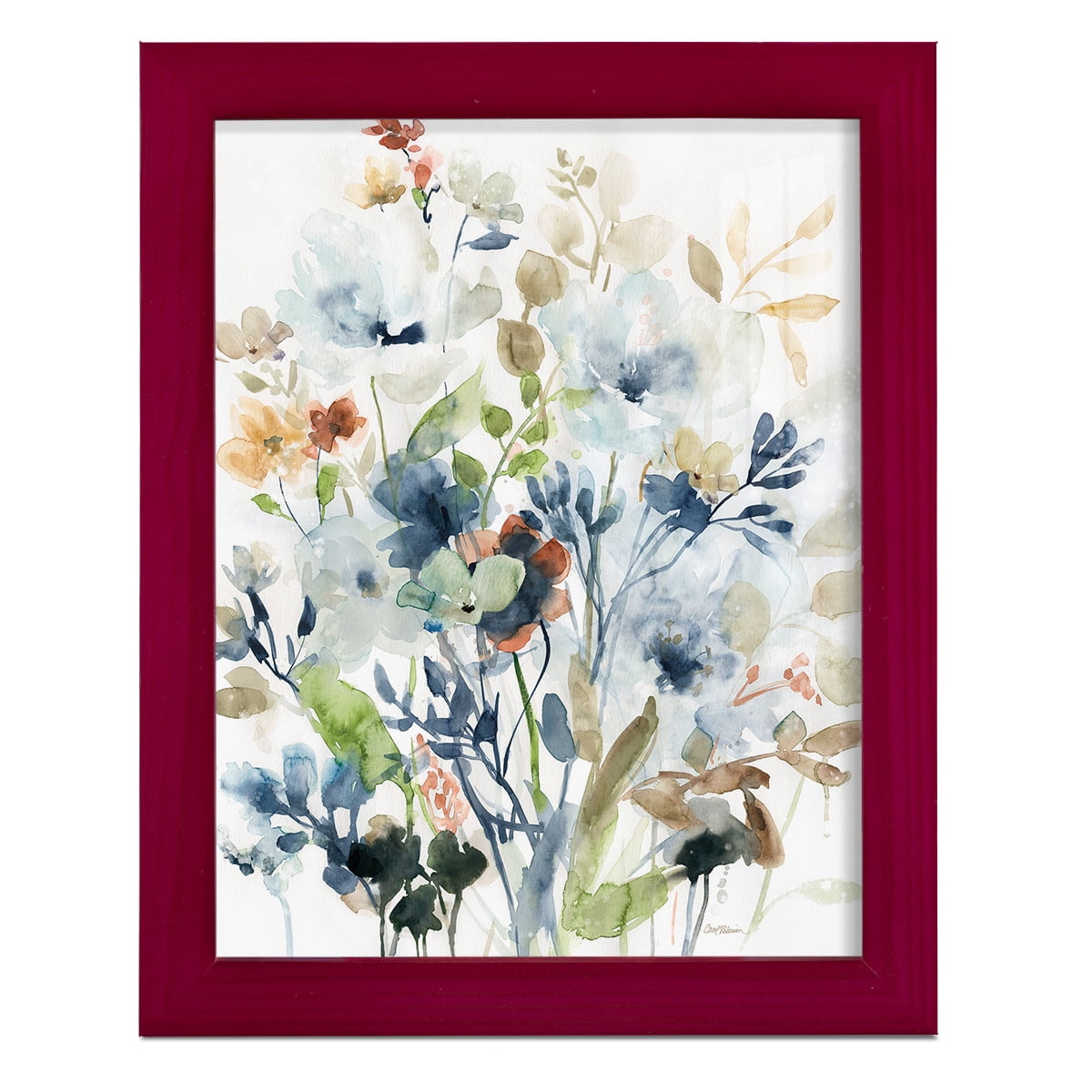 Holland Spring Mix -Framed Print w/glass-Cherry Red