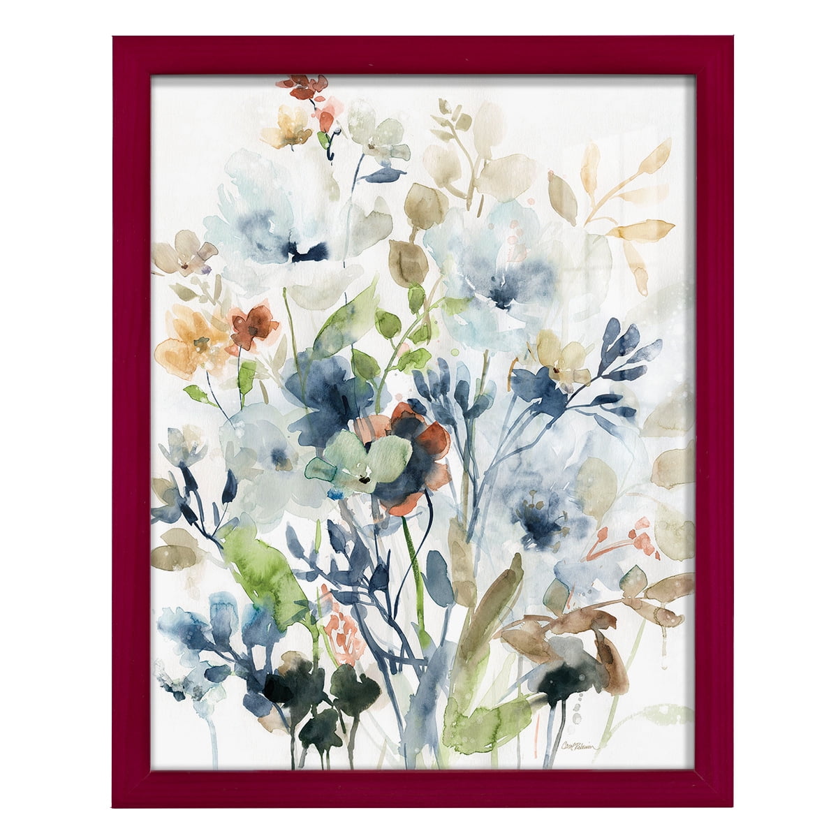 Holland Spring Mix -Framed Print w/glass-Cherry Red