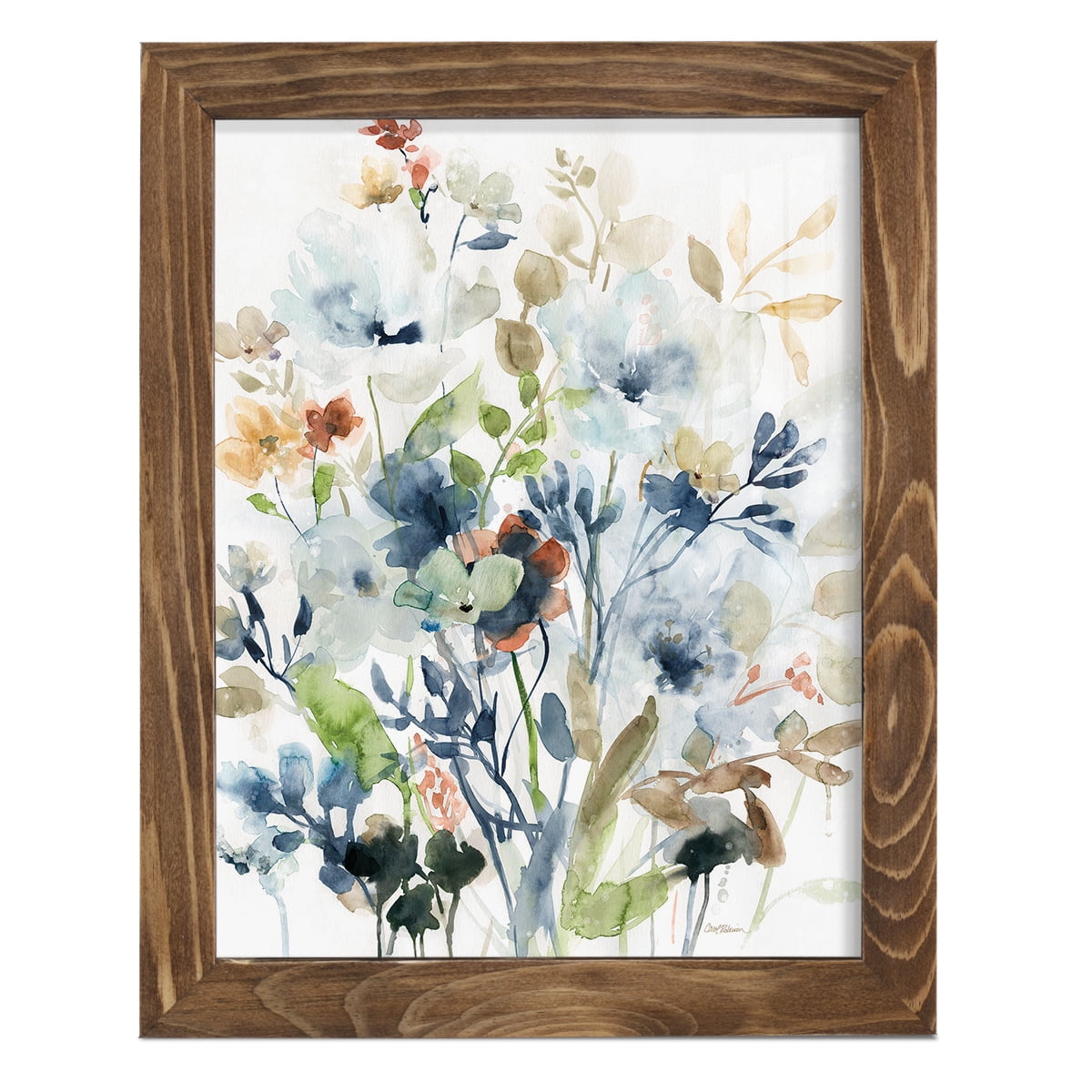 Holland Spring Mix -Framed Print w/glass-Walnut