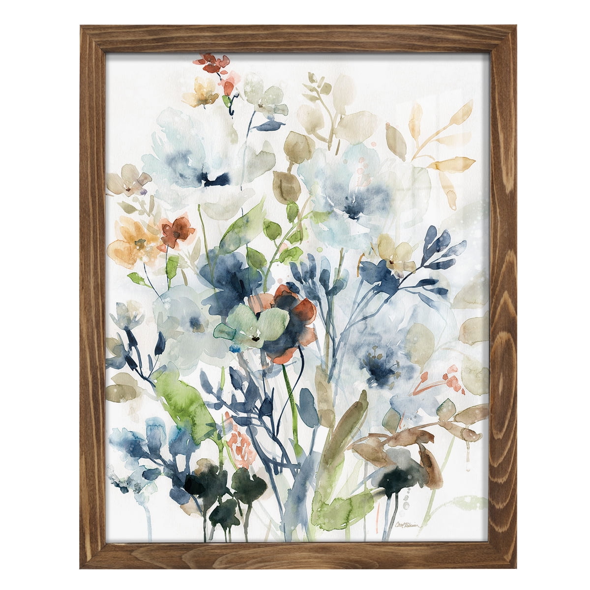 Holland Spring Mix -Framed Print w/glass-Walnut