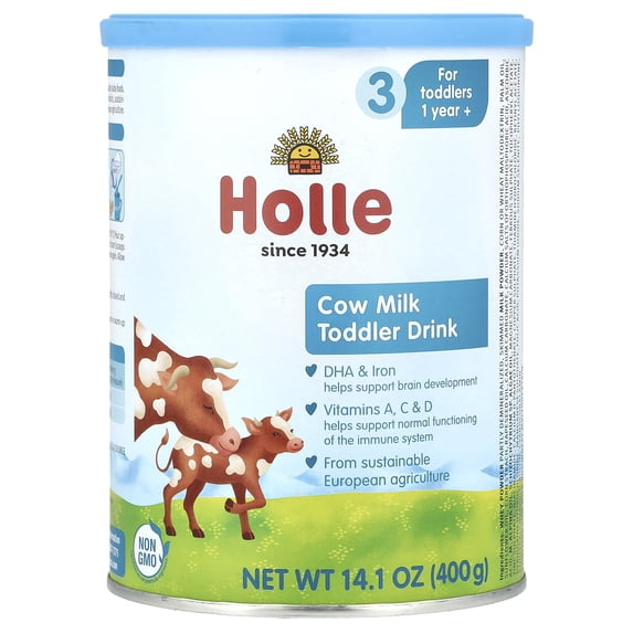 Holle Cow Milk Toddler Drink, 1 Year+, 14.1 oz (400 g)