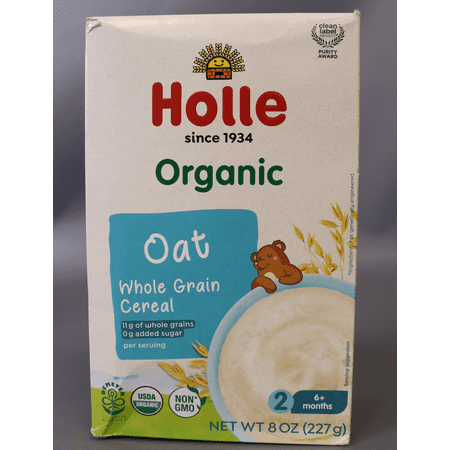 Holle Organic Oat Whole Grain Cereal, 6+ Months, 8 oz (227 g)