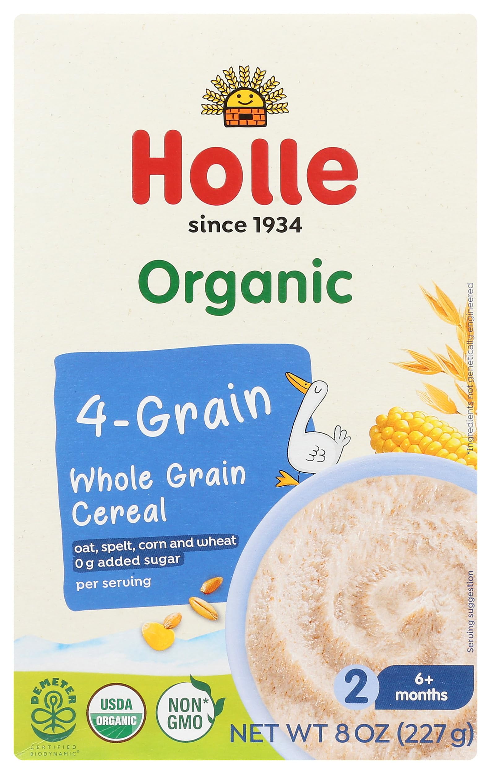 Holle Organic Wholegrain Four OIF8&nbsp;Grain Cereal, 8 OZ