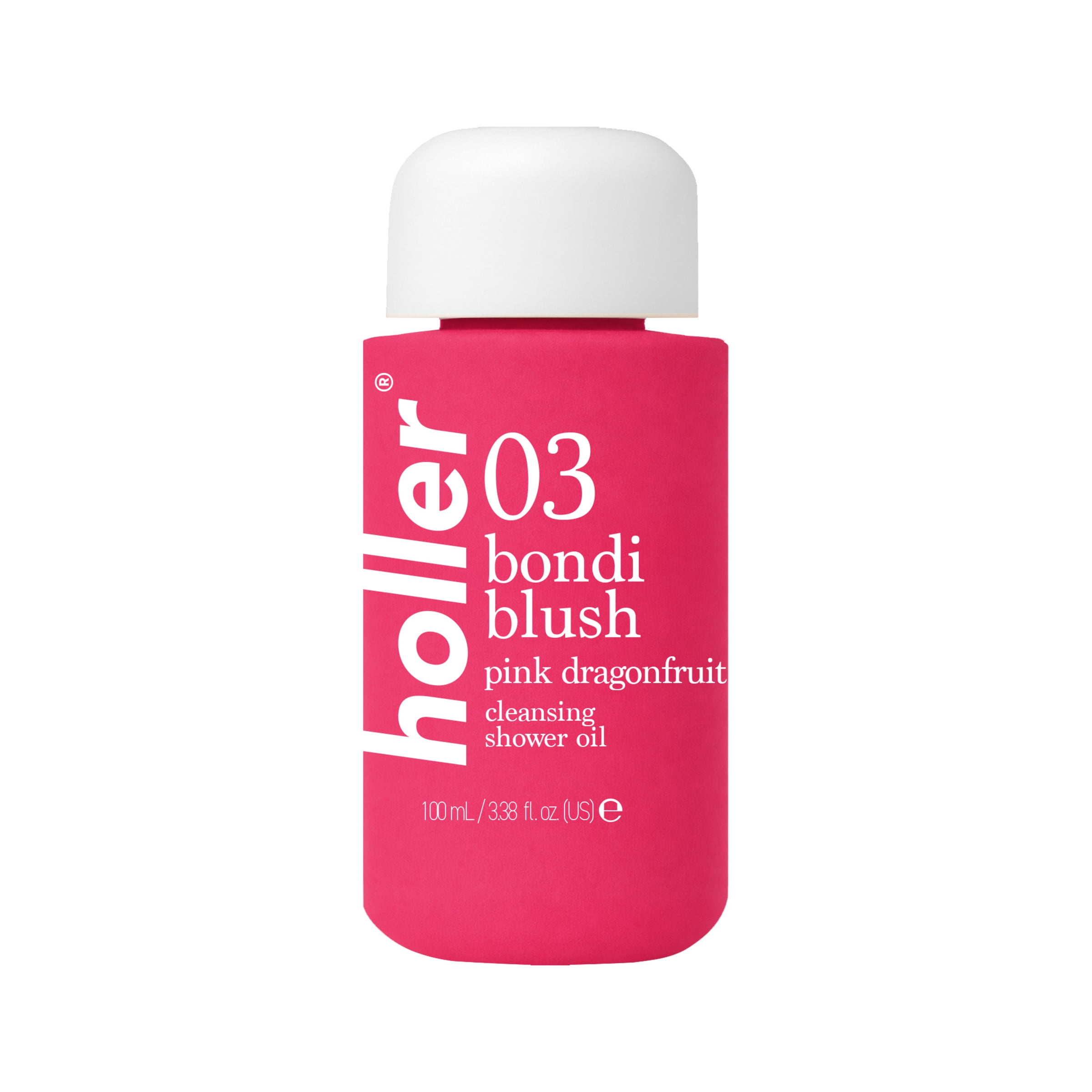 Holler Bondi Blush Pink Dragon Fruit Scented Cleansing Shower Oil, 3.38 fl oz