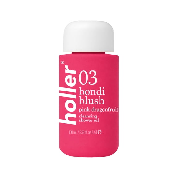 Holler Bondi Blush Pink Dragon Fruit Scented Cleansing Shower Oil, 3.38 fl oz