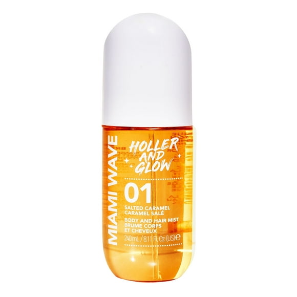 Holler and Glow Miami Wave Salted Caramel Body & Hair Mist, 240ml/8.11 fl oz