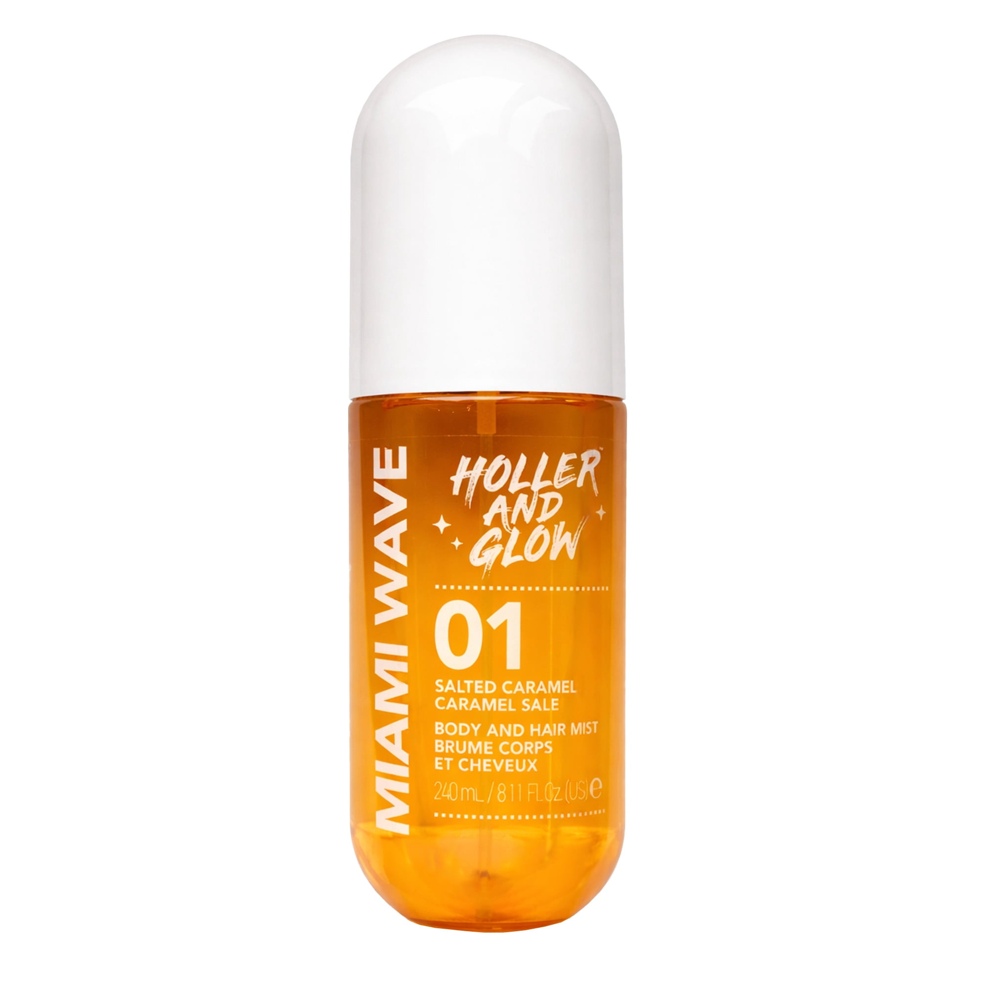 Holler and Glow Miami Wave Salted Caramel Body & Hair Mist, 240ml/8.11 fl oz