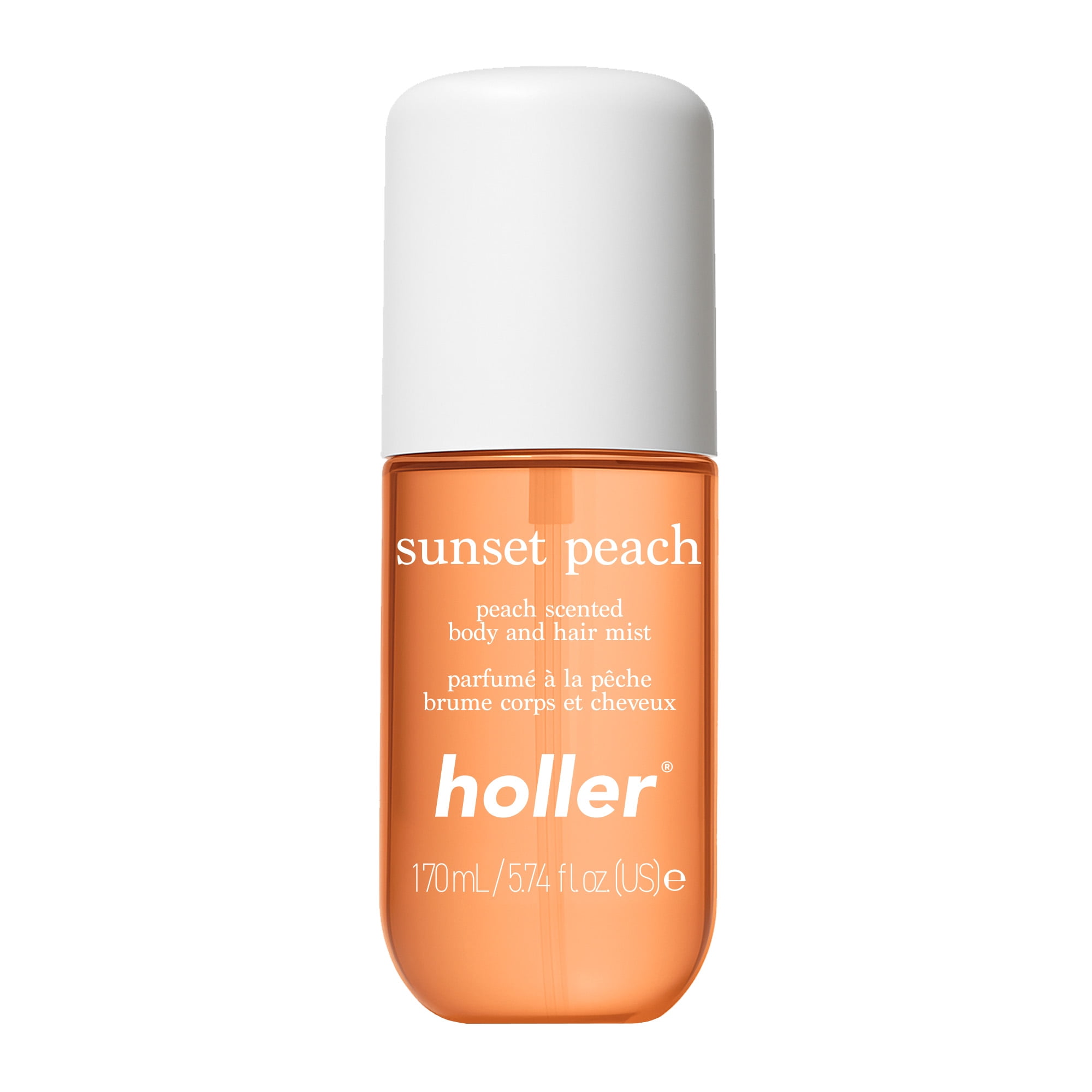 HOLLER Sunset Peach Peach Scented Body and Hair Fragrance Mist, 5.74 fl oz