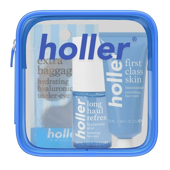 Holler and Glow Extra Baggage Skin Care Set, 3 pieces