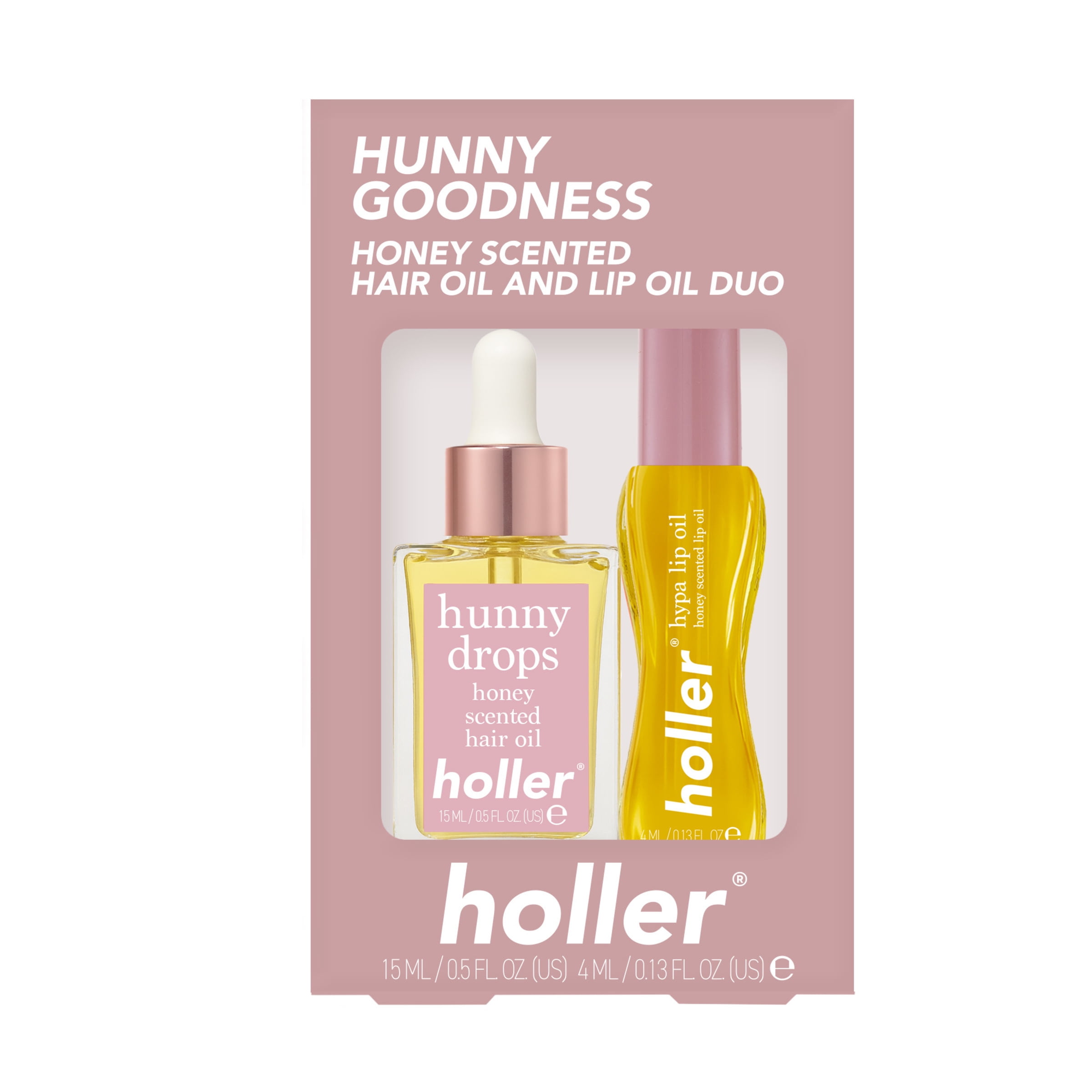 Holler Hunny Goodness Honey Scented Hair Oil And Lip Oil Duo, 2 Piece Set
