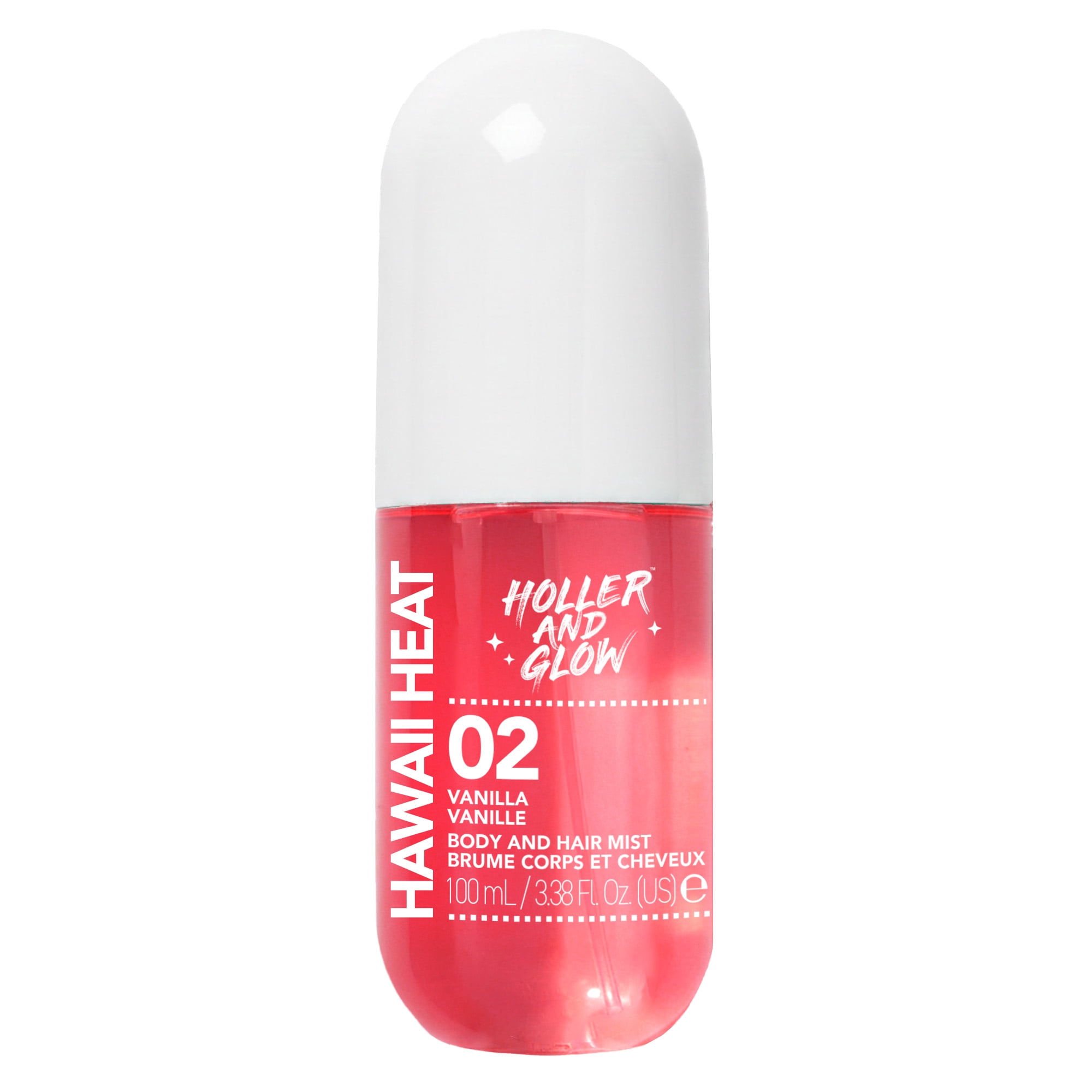 Holler and Glow Hawaii Heat Vanilla Body & Hair Mist, 100 ml/3.38 fl oz