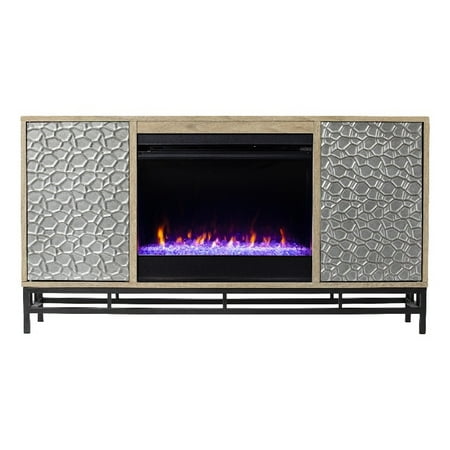 SEI Furniture Hollesborne Color Changing Fireplace with Media Storage