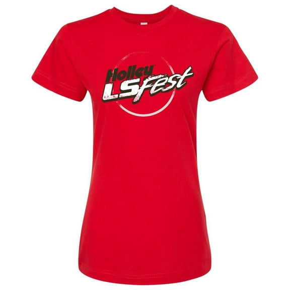 Holley 10372-LGHOL LS Fest Ladies Logo Tee - Red - Adult Large -Each