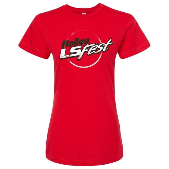 Holley 10372-SMHOL LS Fest Ladies Logo Tee - Red - Adult Small - Each