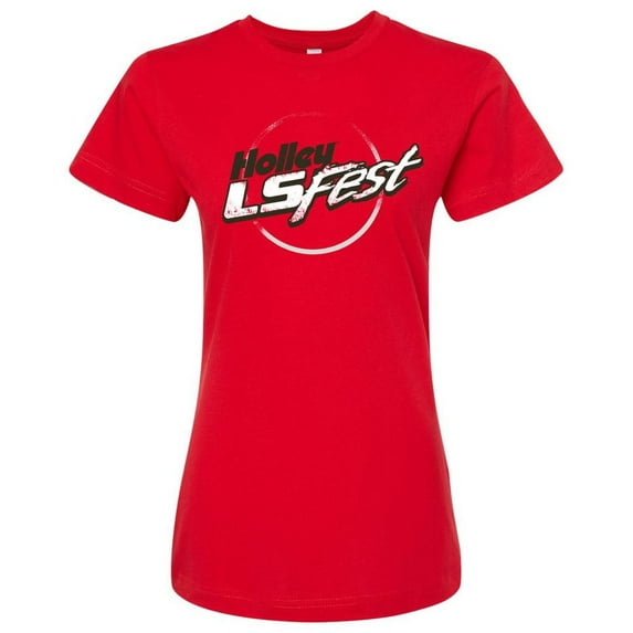 Holley 10372-SMHOL LS Fest Ladies Logo Tee - Red - Adult Small - Each