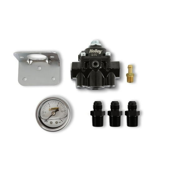 Holley 12-887KIT Die Cast Carbureted Fuel Pressure Regulator Kit - Black