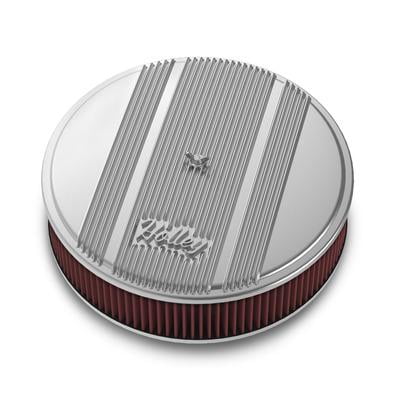 Holley 14x3 Die Cast Finned Alm Air Cleaner Polished Holley 14x3 Die Cast Finned Alm Air Cleaner Polished