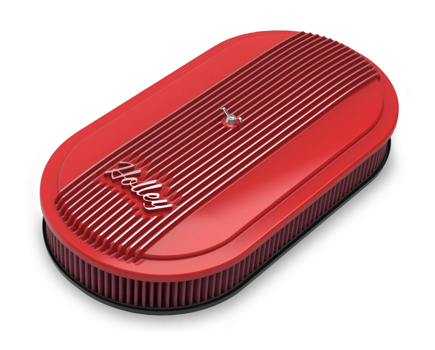 Holley 120-404 Holley Vintage Series Oval Air Cleaner - Gloss Red ...
