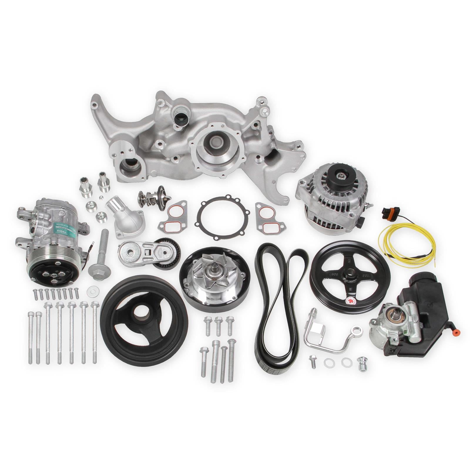 Holley 20-185 Mid-Mount Complete Accessory System, LS Engine