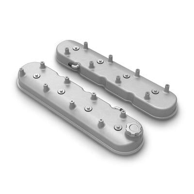 Holley GM LS Tall Valve Cover Set - Natural Cast Holley GM LS Tall Valve Cover Set - Natural Cast